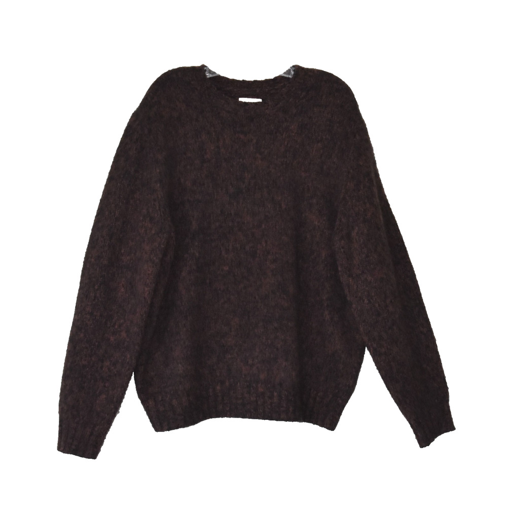 B0 Auth AIME LEON DORE Brown/Maroon Wool & Cashmere Knit Crewneck Sweater Size L